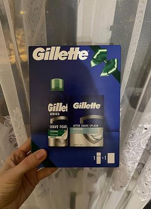 Набір для чоловіків гель та піна gillette