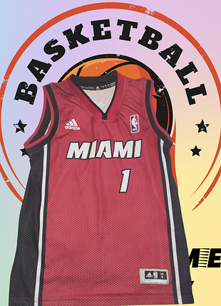 Баскетбольная майка adidas nba miami heat, bosh