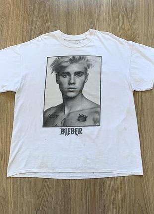 Чоловіча бавовняна футболка з принтом мерч justin bieber sorry