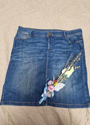 Джинсова юбка великого розміру 16 tu