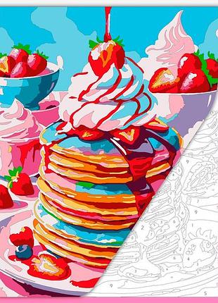 Раскраска антистресс для взрослых "клубничные панкейки"
