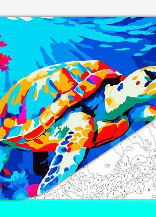 Раскраска антистресс для взрослых  "морская черепаха"