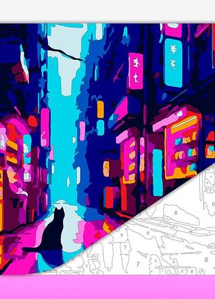 Раскраска антистресс для взрослых и детей "проулок в токио"