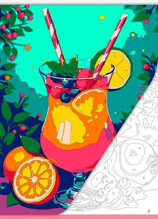 Раскраска антистресс для взрослых  "цитрусовый коктейль"
