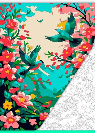 Раскраска антистресс для взрослых и детей "крылатая весна"