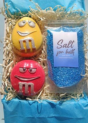 Подарунковий набір "m&m party" — подарунок для хлопців, хлопчиків для прийняття ванни на 4 spa