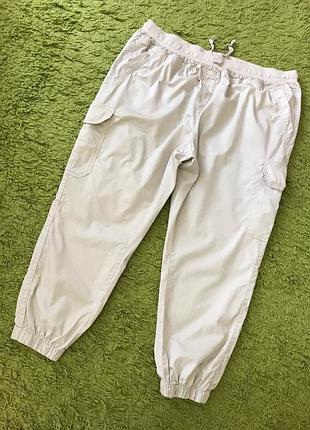 Котонові штани карго висока посадка