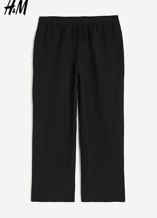 Новые широкие брюки, брючки, штаны палаццо h&m, лен + вискоза. батал, большой размер