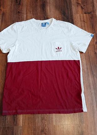 Чоловіча унікальна футболка adidas originals з вишитим лого оригінал