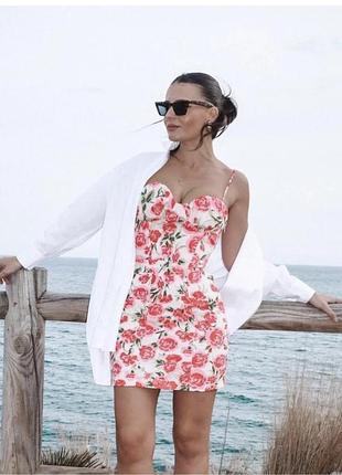 Сукня в квітковий принт від zara