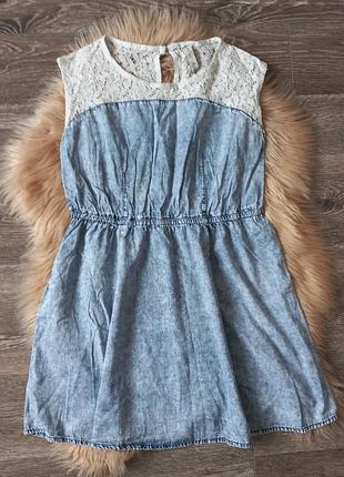 Легкое платье, джинс cotton