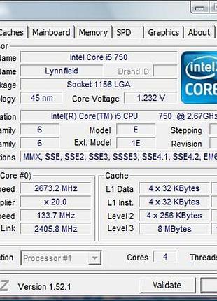 Процессор intel core i5-750 s1156 б/у 2