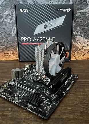 Ігровий комплект материнська плата msi + amd ryzen 5 7500f/32gb ddr5 6000 ігровий процесор оперативна пам'ять