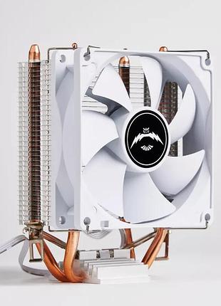Кулер для процесора aigo 90 мм із 2 тепловими трубками та rgb підсвіткою