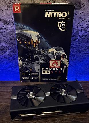 Видеокарта sapphire radeon rx 570 4gb nitro+ gddr5 б/у