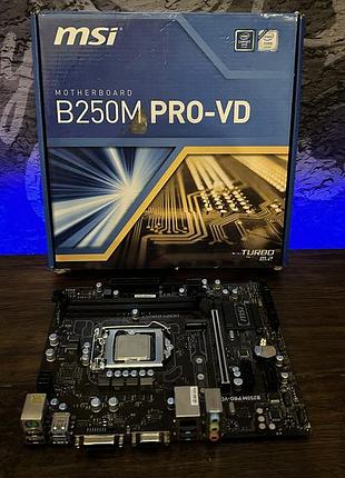 Материнская плата msi b250m pro-vd (s1151, intel b250) б/у