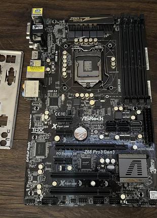 Материнська плата asrock z68 pro3 gen3 (s1155, intel z68) б/у