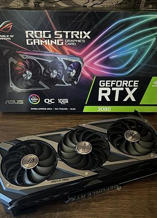 Видеокарта asus geforce rtx 3080 10gb gddr6x rog strix б/у