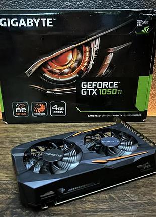 Видеокарта gtx 1050ti 4gb gigabyte oc (gv-n105toc-4gd) б/у
