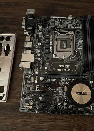 Материнская плата asus h97m-e (s1150, intel h97) б/у