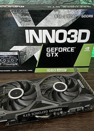 Видеокарта inno3d gtx 1660 6gb super twin x2 (n166s2-06d6-1712va15l) б/у
