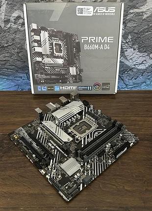 Материнська плата asus prime b660m-a d4 (socket lga1700, intel b660) б/в