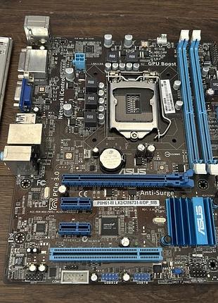 Материнська плата asus p8h61-m lx2/cm6731/dp_mb (socket 1155, intel h61) б/в