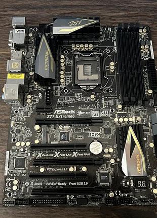 Материнская плата asrock z77 extreme6 (s1155, intel z77) б/у