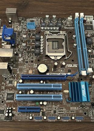 Материнська плата asus p8h67-m lx (socket 1155, intel h67) б/в