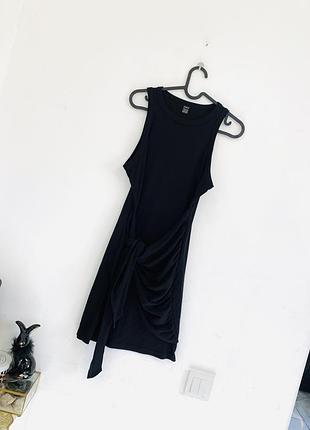 Платье в рубчик с узлом shein л/хл