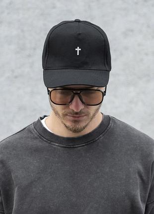 Чоловіча кепка бейсболка тракер without з принтом dagger black