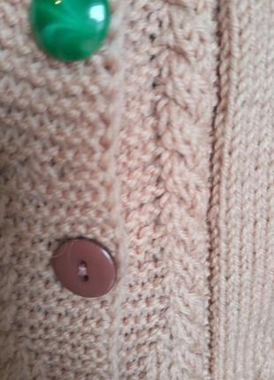 Детская бу вязаная кофта на пуговицах для девочки 2