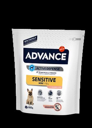 Сухий корм advance dog mini sensitive для собак малих порід з чутливим травленням з лососем і рисом, 0,7 кг