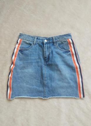 Женская джинсовая юбка мини юбка
