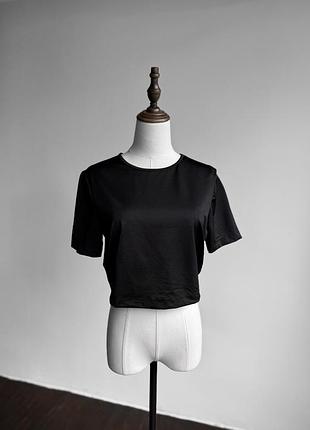 Wolford womens black ss nylon stretch top shirt жіночий, люксовий, чорний, стрейчевий топ, футболка