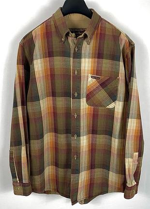 Marlboro classics tartan shirt чоловіча тепла щільна сорочка в клітинку вільна l розміру