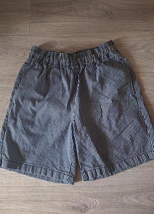 Шорты джинсовые в полоску