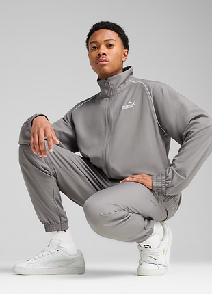 Серый мужской спортивный костюм puma woven piping tracksuit men новый оригинал сша