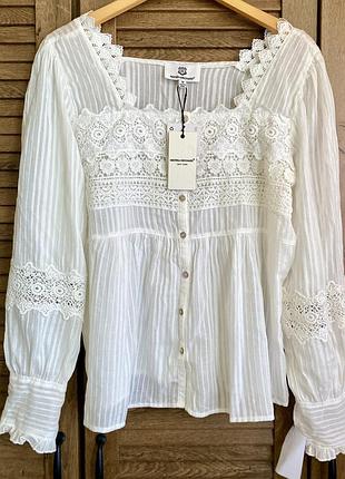 Оригінал! нова шикарна блуза в богемному люкс стилі hester&orchard® new york, m р.