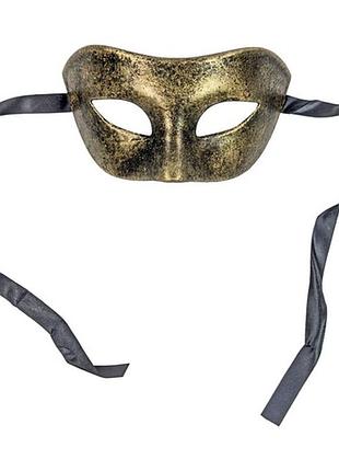 Маска man gold 18х9 см пластик карнавальная