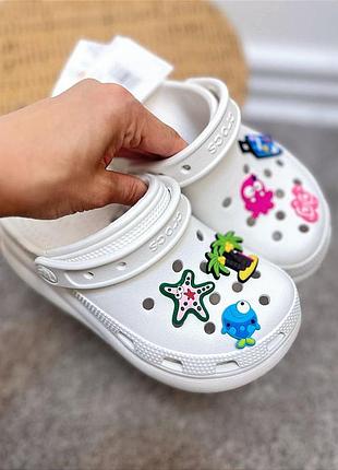 Детские кроксы сабо на платформе детские кроксы сабо на платформе crocs classic cutie clog white белые платформа