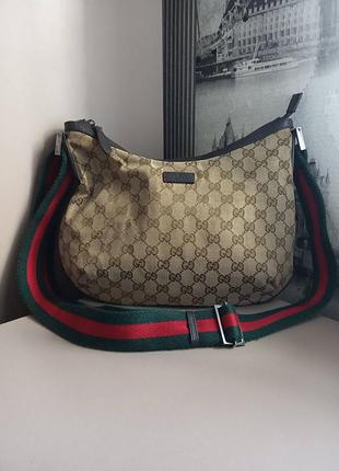 Сумка кросс-боди gucci оригинал унисекс винтаж made in italy безупречное нное состояние