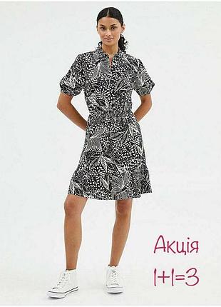 Вискозное мини платье george в цветочный принт