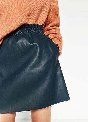 Жіноча спідниця з еко шкіри zara