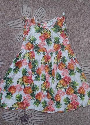 Літня сукня в принт ананасік