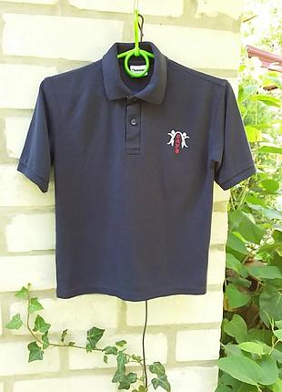 Футболка поло синя