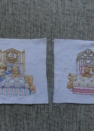 Готові вишиті хрестиком картини для двійнят "молитва дітей" одним лотом, метрики