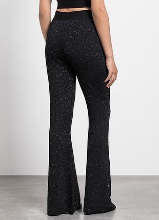 Брюки 🐦‍⬛ трикотажні кльош лосини з блиском з бльостками штани