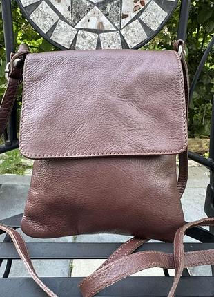 Шкіряна сумка кросбоді vera pelle