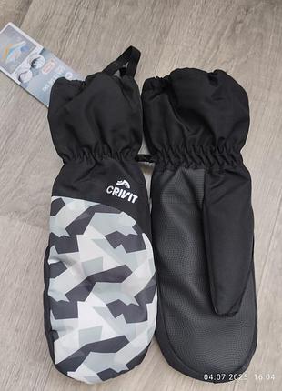 Рукавиці водонепроникні на мікрофлісі для жінки crivit 3m™ thinsulate™  7.5 чорний